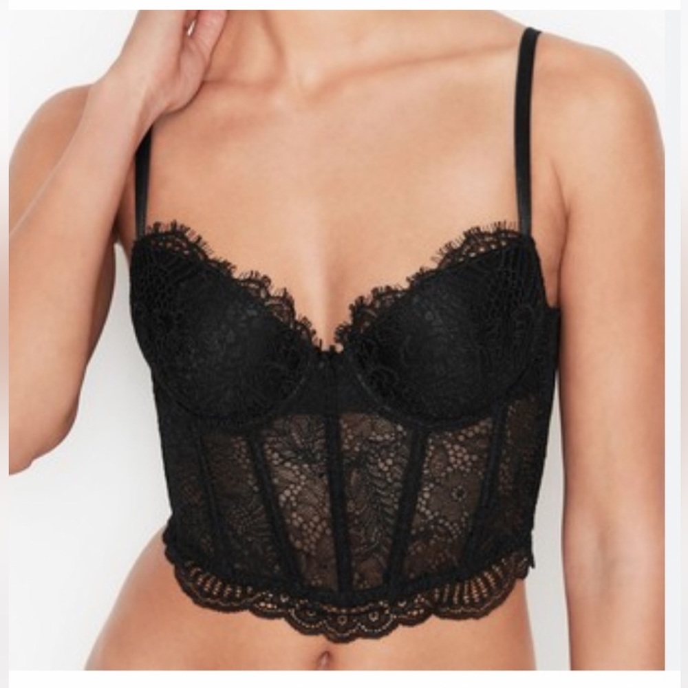 victoria secret lace corset top